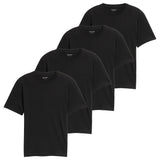 TOM TAILOR Men’s T-Shirt, 4-Pack - Crew Neck Tee, Crew Neck, Regular Fit, Cotton