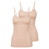 CALIDA Ladies' Spaghetti Top, 2 pack - Natural Comfort, Undershirt, Top, Jersey, Single-colored