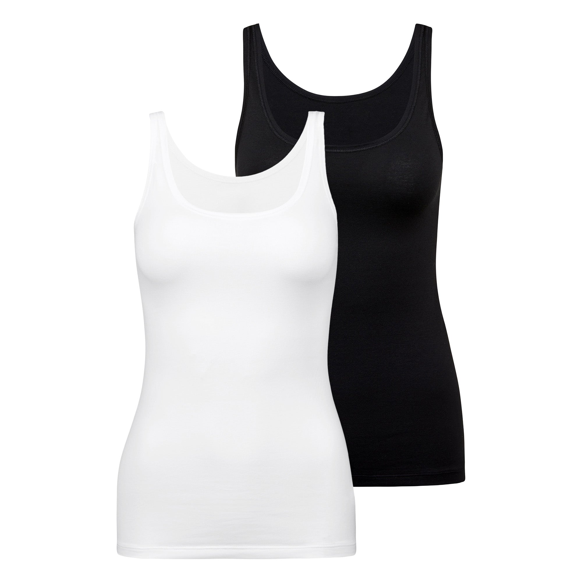 CALIDA Damen Top 2er Pack - Natural Comfort, Unterhemd, Tank Top, Jersey, einfarbig