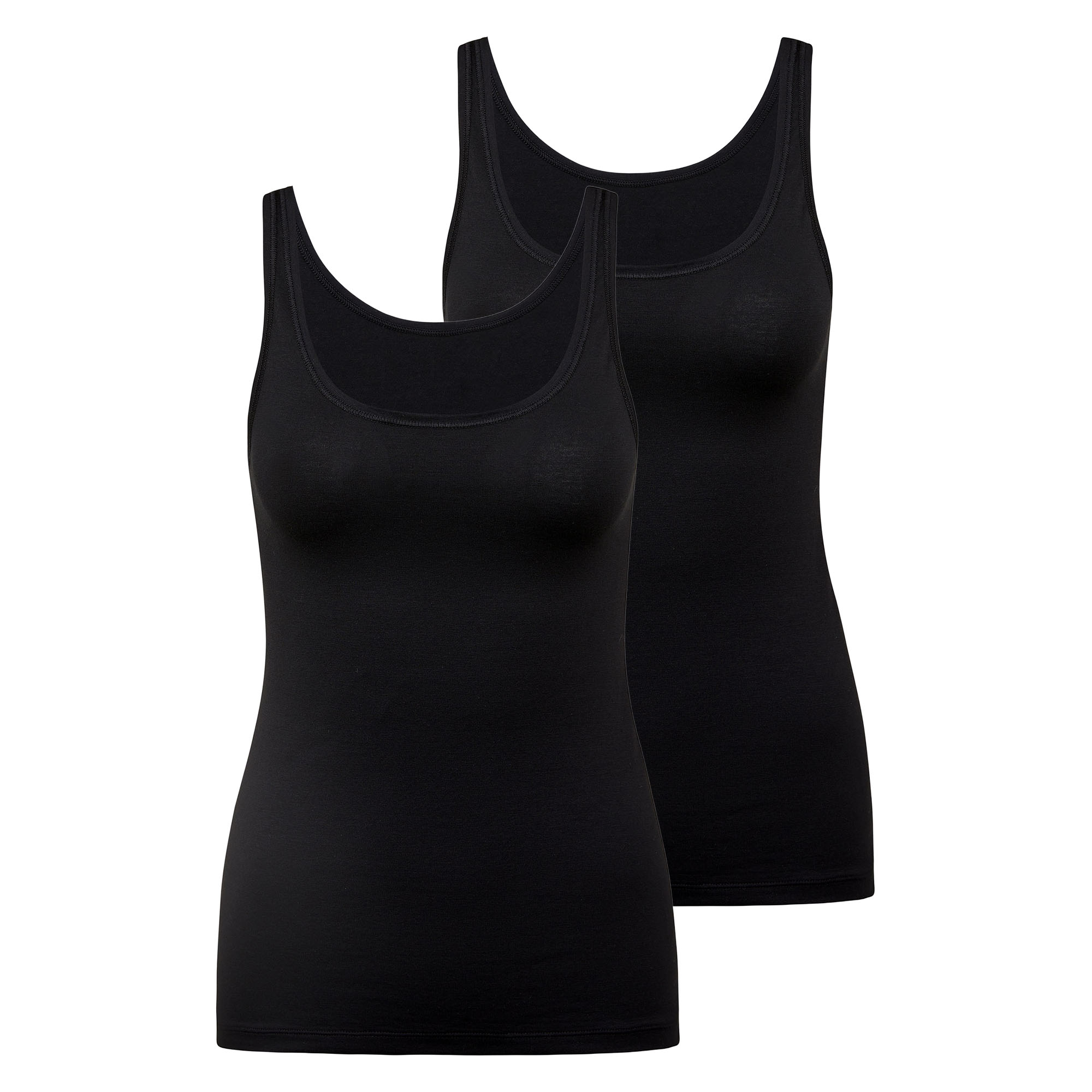 CALIDA Damen Top 2er Pack - Natural Comfort, Unterhemd, Tank Top, Jersey, einfarbig