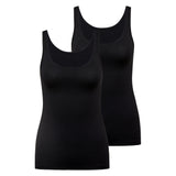 CALIDA Damen Top 2er Pack - Natural Comfort, Unterhemd, Tank Top, Jersey, einfarbig