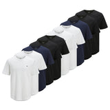 JACK&JONES Men's T-shirt, pack of 10 - JPRBLABRODY TEE CREW NECK 10PK, short sleeve, crew neck, cotton