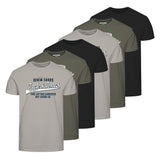 JACK&JONES Herren T-Shirt, 6er Pack - JJETHAN TEE CREW NECK, Vintage Logo, Baumwolle