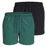 JACK&JONES Men Swim shorts 2-pack - JPSTMAUI JJSWIM SOLID AKM SN, swim trunks