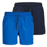 JACK&JONES Men Swim shorts 2-pack - JPSTMAUI JJSWIM SOLID AKM SN, swim trunks