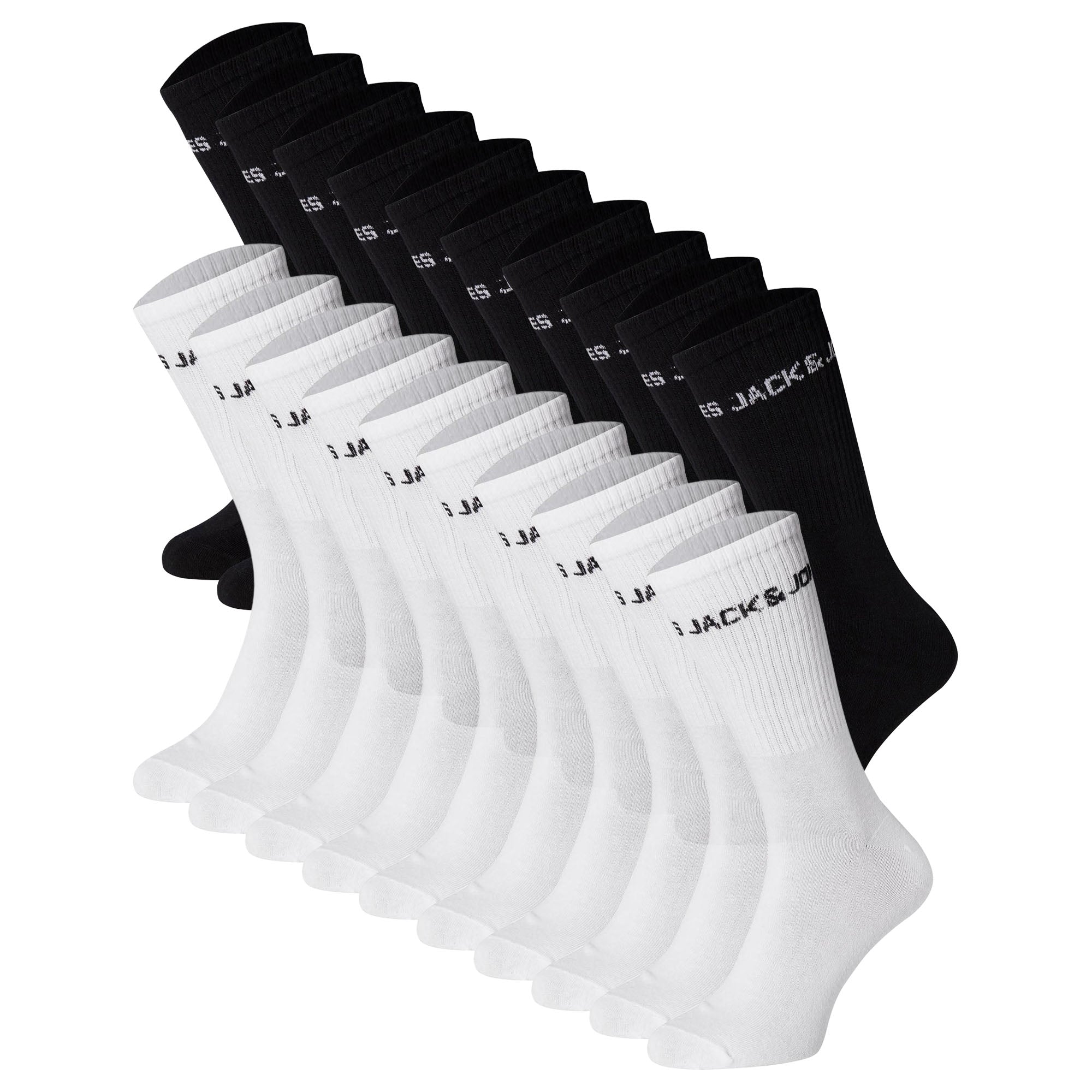 JACK&JONES Children's Tennis Socks, 20-Pack - JACBASIC LOGO TENNISSOCK, Cotton Blend, Logo
