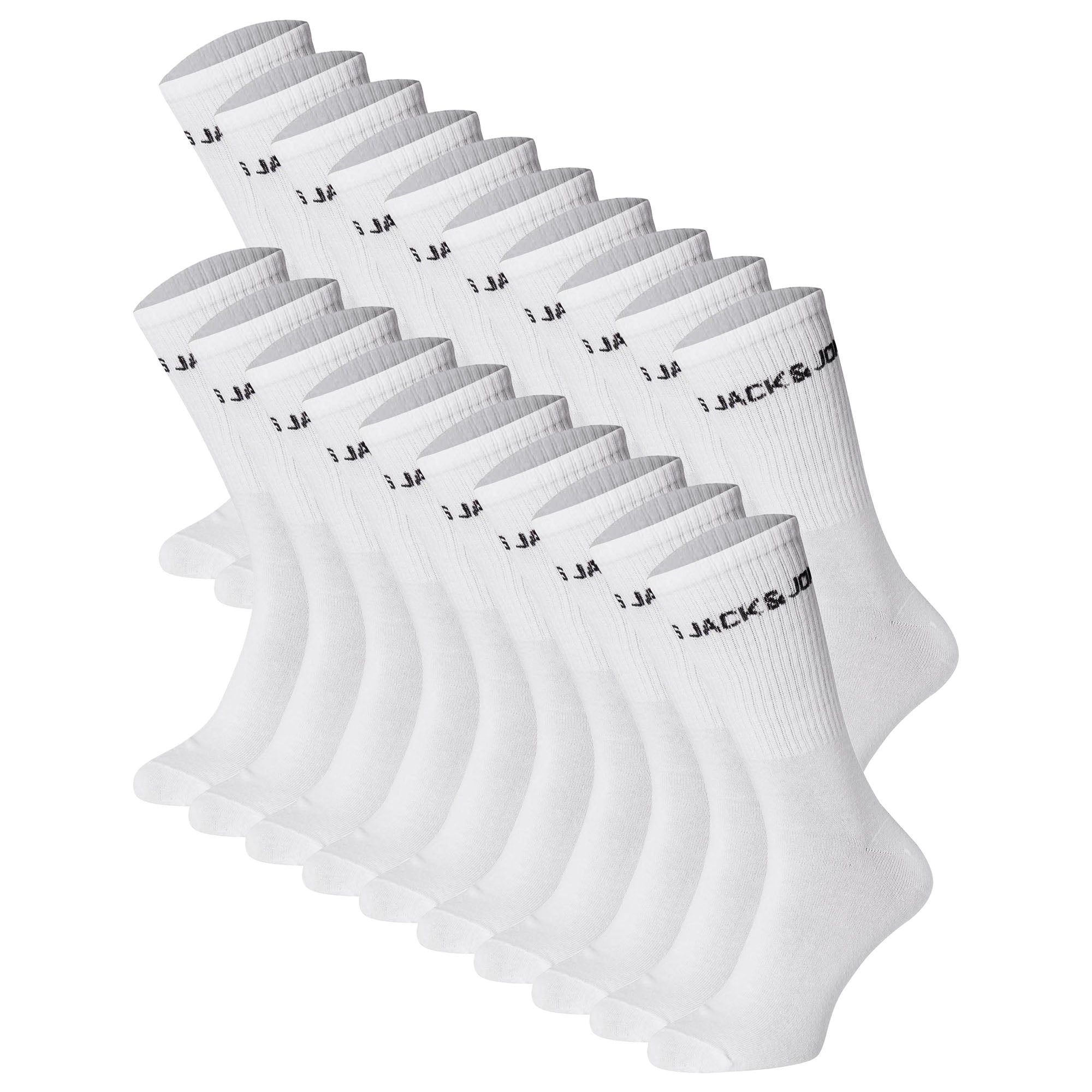 JACK&JONES Kinder Tennissocken, 20er Pack - JACREGEN TENNIS SOCKS, Baumwollmischung, Logo