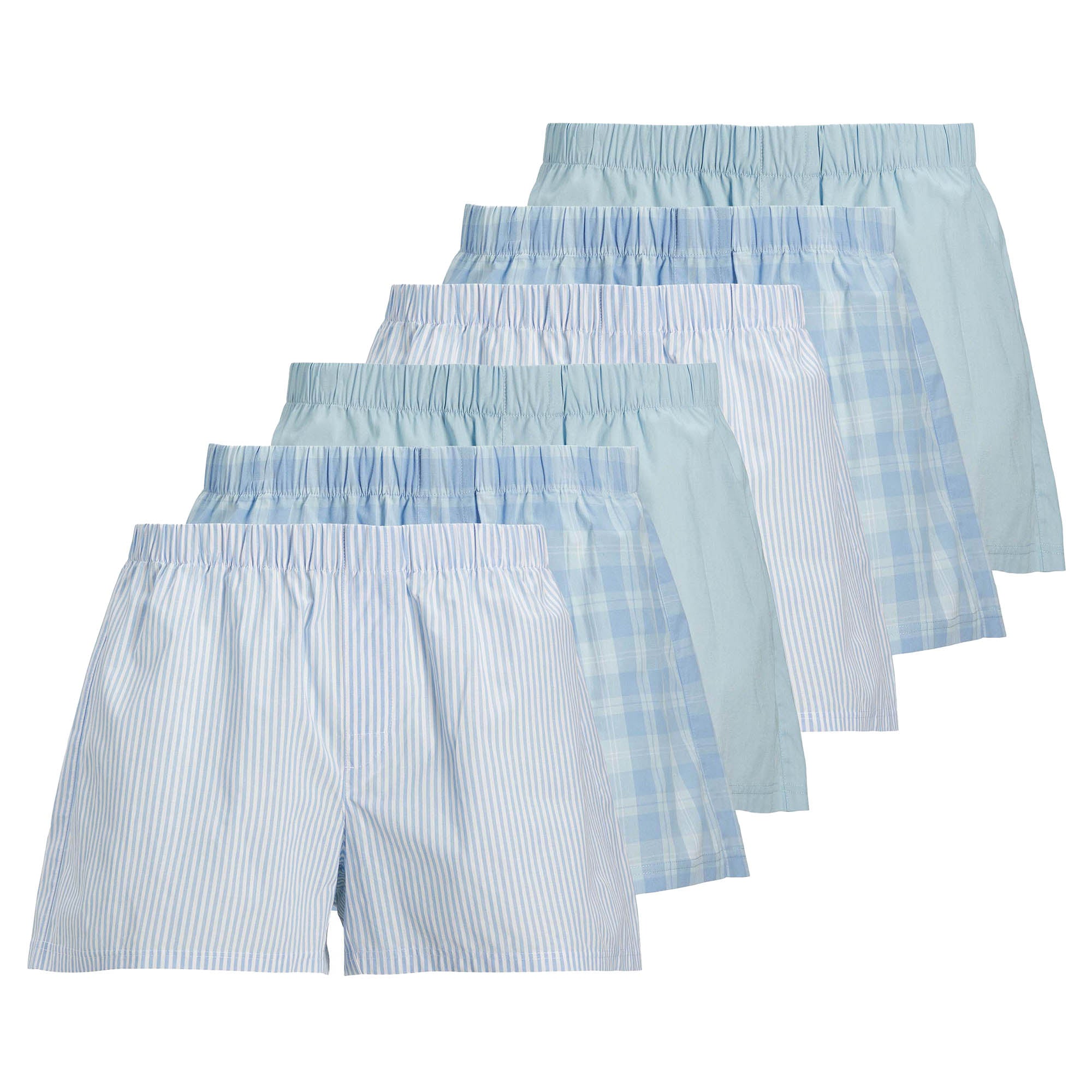 JACK&JONES Herren Web-Boxershorts, 6er Pack - JACMILANO WOVEN BOXERS 6 PACK , Baumwolle