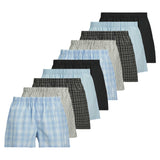 JACK&JONES men's woven boxer shorts, 10-pack JACMILANO WOVEN BOXERS 10 PACK, cotton