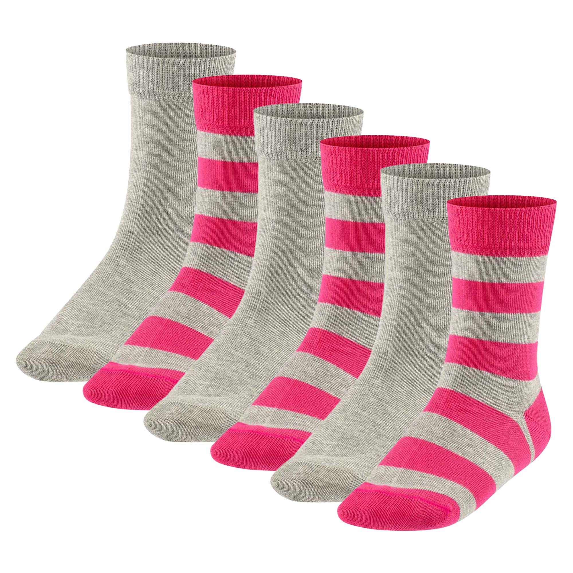 FALKE Kinder Socken, 6er Pack - Happy Stripe, Kurzsocken, gestreift