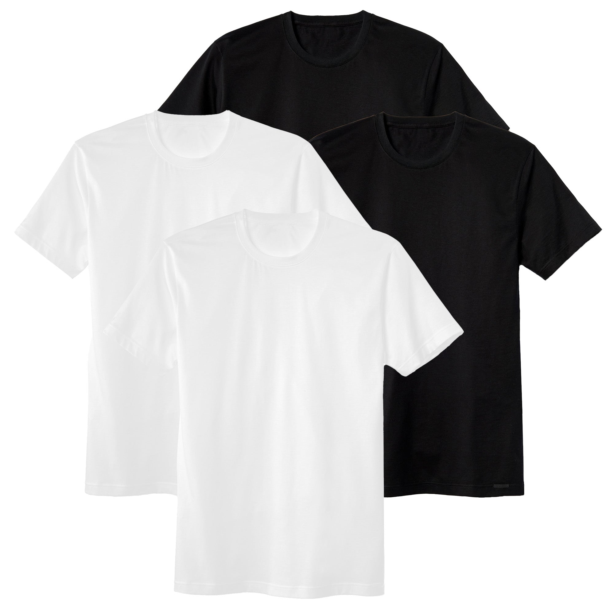 CALIDA Men's T-Shirt, 4-Pack - Natural Benefit, Round Neck, 100% Cotton