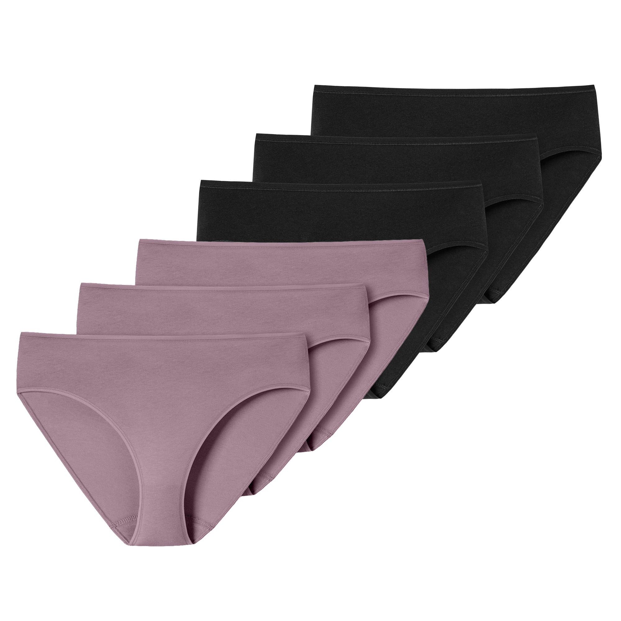 SCHIESSER Damen Slips 6er Pack - Jazz-Pants, Cotton Essentials, Basic, Stretch