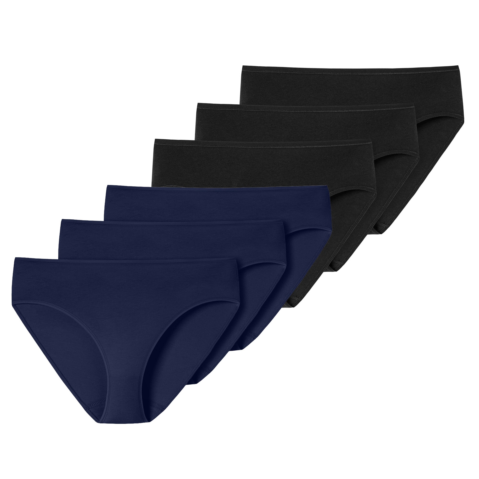 SCHIESSER Damen Slips 6er Pack - Jazz-Pants, Cotton Essentials, Basic, Stretch