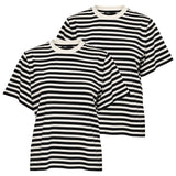 ONLY Women T-shirt Pack of 2 - ONLLIVINA LIFE STRIPE TEE, short sleeves, round neck, stripes