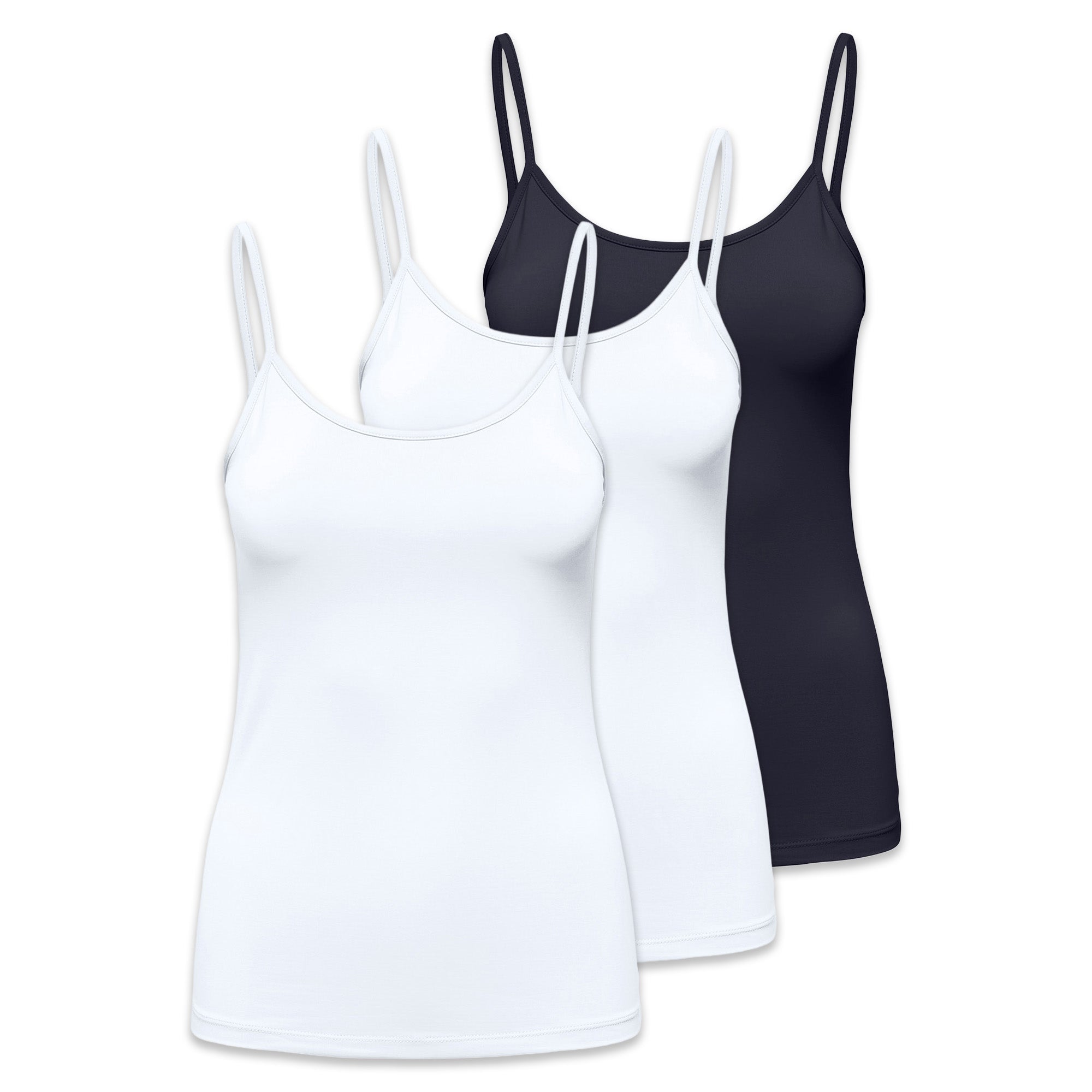 ONLY Damen Spaghetti-Top 3er Pack - ONLEA NEW SINGLET JRS, Unterhemd, Stretch