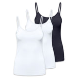ONLY Damen Spaghetti-Top 3er Pack - ONLEA NEW SINGLET JRS, Unterhemd, Stretch