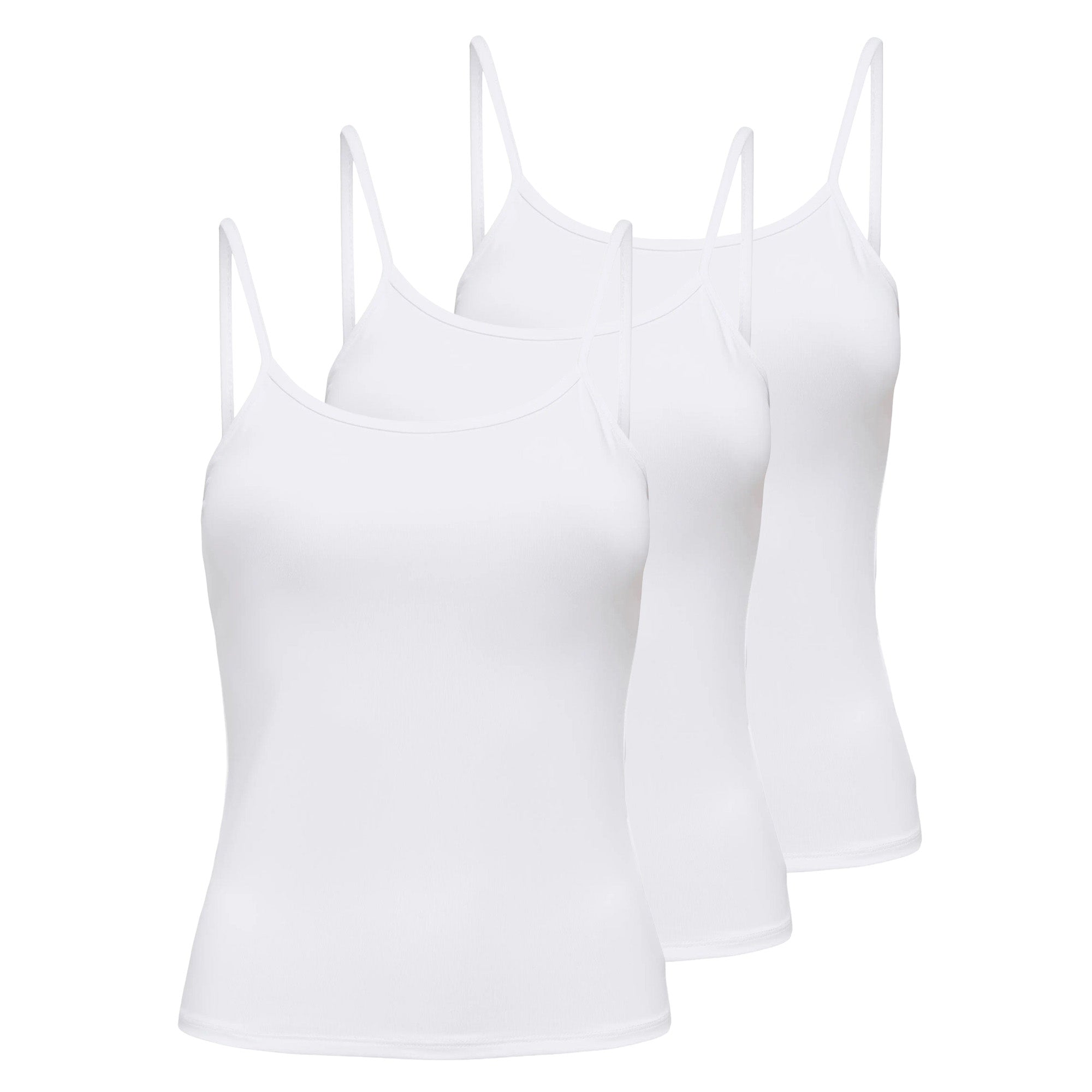 ONLY Women's Spaghetti Top pack of 3 - ONLEA NEW SINGLET JRS, undershirt, stretch
