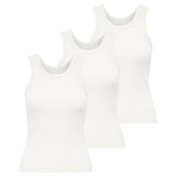 ONLY Damen Tank-Top 3er Pack - ONLVAL LIFE TANKTOP, Baumwolle, Rundhals, Slim Fit