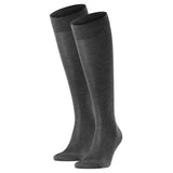 FALKE Men's Knee Socks 2 pack - Tiago, Socks, Organic Cotton, Logo, long, one color