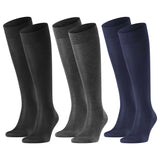 FALKE Men's Knee Socks 2 pack - Tiago, Socks, Organic Cotton, Logo, long, one color