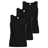 AMMANN men's vest 3 pack - denim, extended back, cotton blend