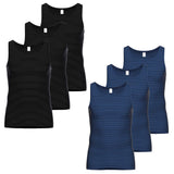 AMMANN men's vest 3 pack - denim, extended back, cotton blend