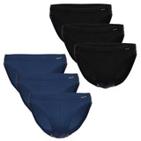 AMMANN Herren Slip 3er Pack - Jazz Pants Jeans, Feinripp, Softbund, Ton-in-Ton Streifen, Baumwollmischung
