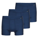 AMMANN Herren Boxershorts 3er Pack - Boxer Briefs Jeans, Weichbund, Eingriff, Feinripp, Baumwollmischung