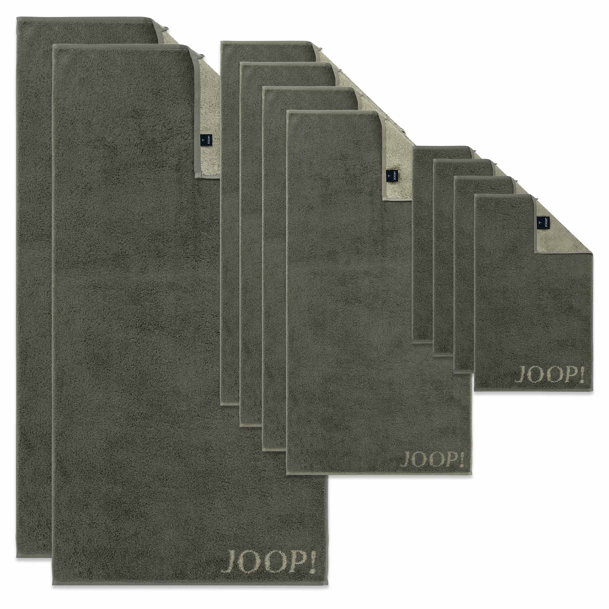 JOOP! Towel Set, 10 pieces - J! Joop! Contour, 2x bath towel, 4x hand towel, 4x guest towel