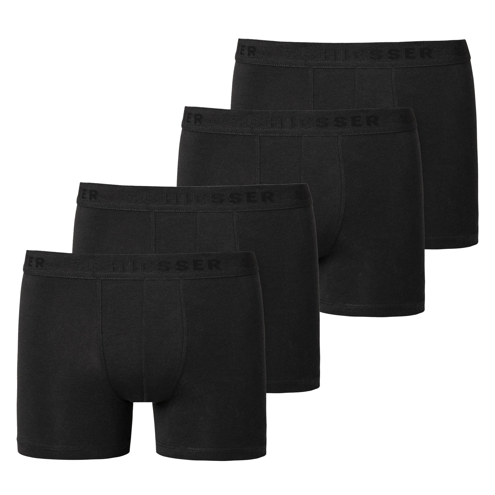 SCHIESSER Jungen Shorts 4er Pack - Serie 95/5, einfarbig, Organic Cotton