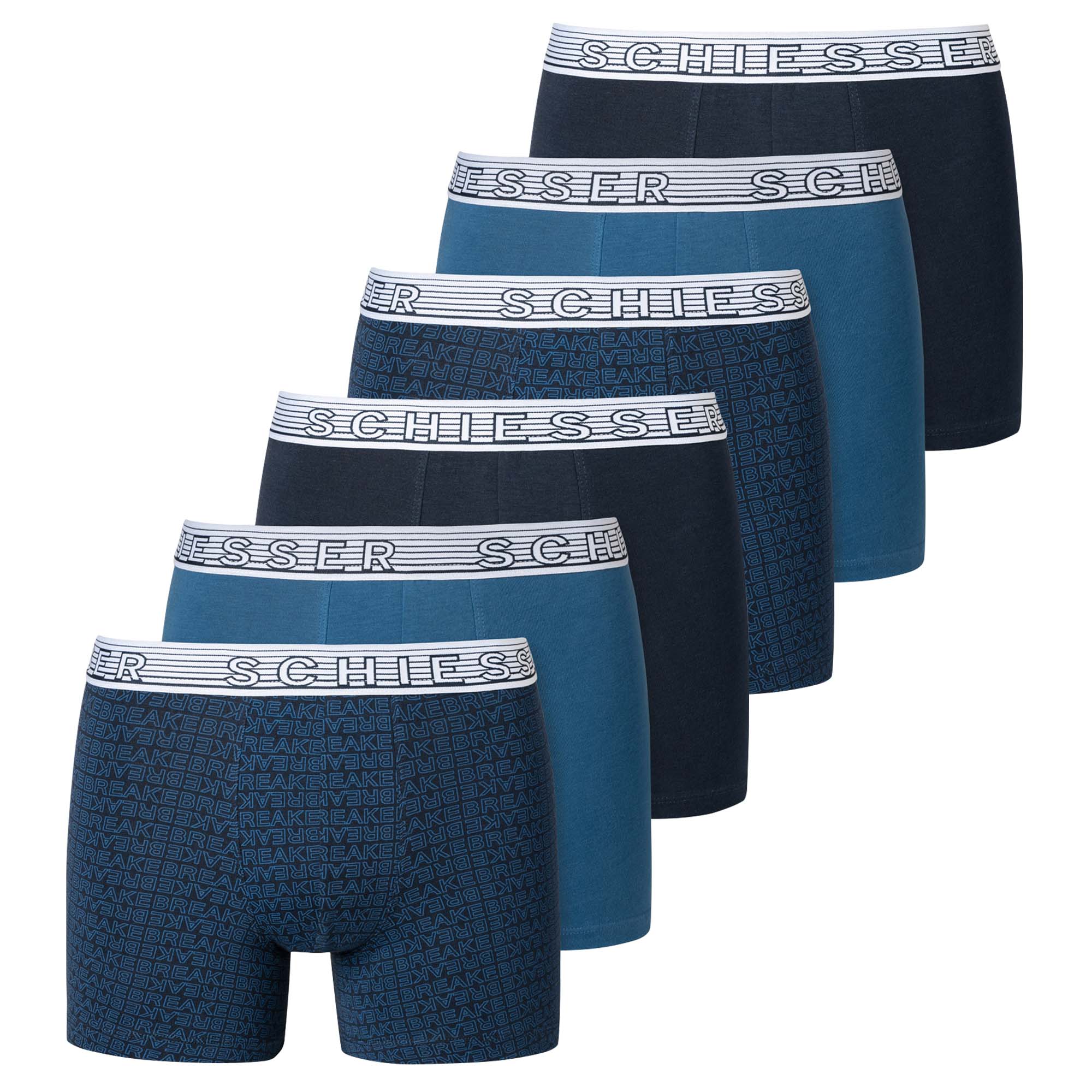 SCHIESSER Jungen Shorts 6er Pack - Serie "95/5", Unterhose, Organic Cotton