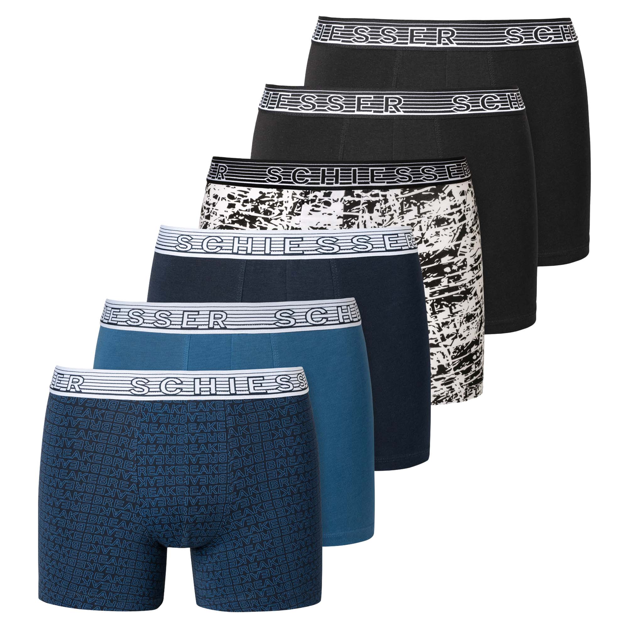 SCHIESSER Boys Shorts 6-Pack - Series "95/5", Underpants, Organic Cotton
