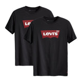 Levi's Herren T-Shirt 2er Pack - "Graphic Set-In Neck", Rundhals, Baumwolle