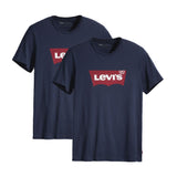 Levi's Herren T-Shirt 2er Pack - "Graphic Set-In Neck", Rundhals, Baumwolle