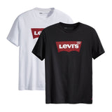 Levi's Herren T-Shirt 2er Pack - "Graphic Set-In Neck", Rundhals, Baumwolle