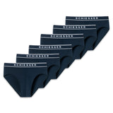 SCHIESSER Men's Briefs, 6-Pack – ‘95/5’, Rio Briefs, Logo Waistband, Stretch Cotton