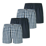 SCHIESSER men's woven boxer shorts, 4-pack - woven fabric, pants, cotton