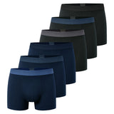 SCHIESSER Men's Boxer Shorts, 6-Pack - ‘95/5’, Trunks, Cotton Stretch, Logo Waistband