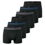 SCHIESSER Men's Boxer Shorts, 6-Pack - ‘95/5’, Trunks, Cotton Stretch, Logo Waistband