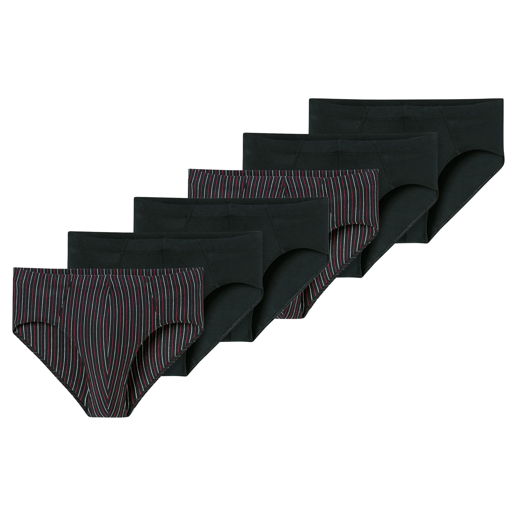 SCHIESSER Herren Slips, 6er Pack - "95/5", Supermini, Cotton Stretch, uni/gestreift