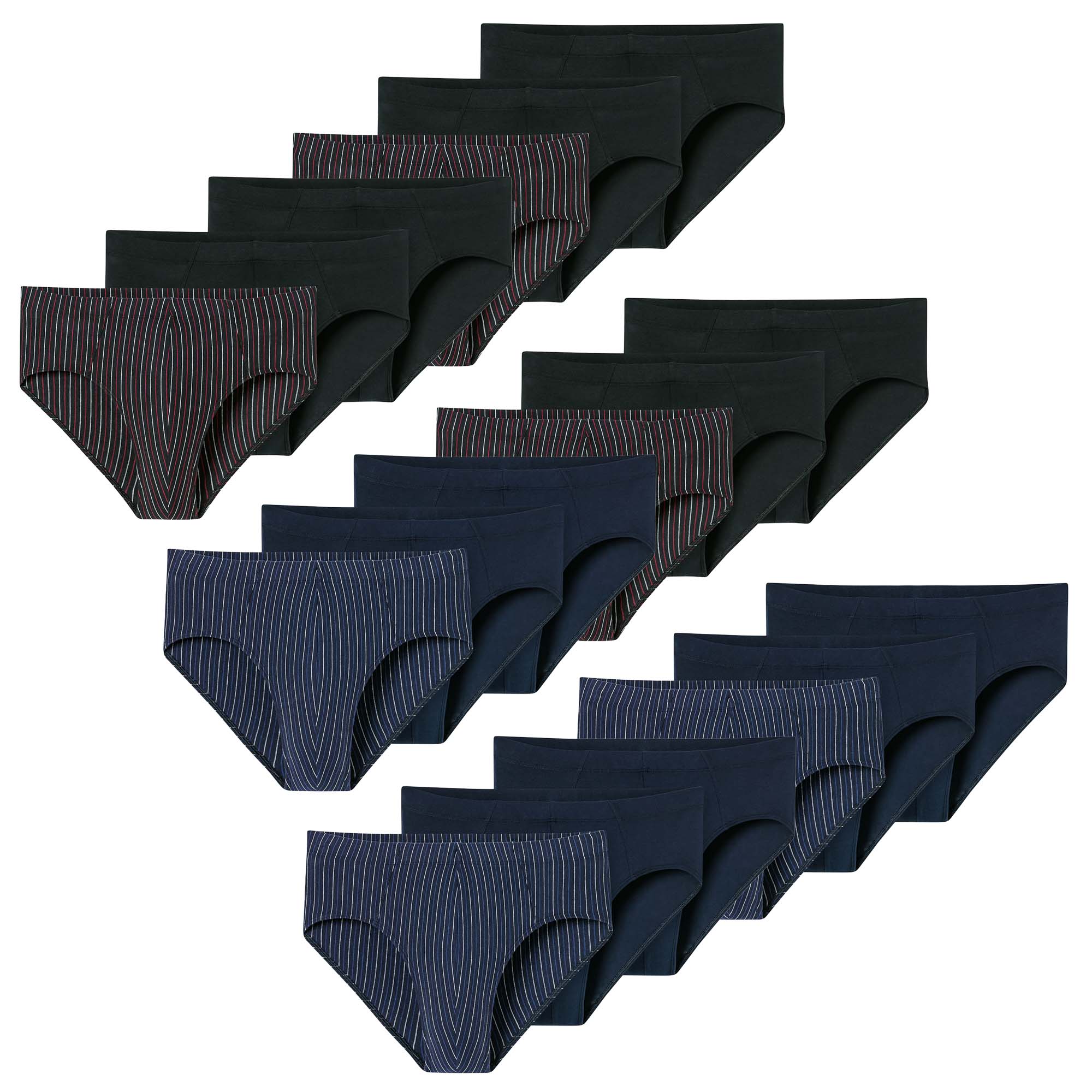 SCHIESSER Herren Slips, 6er Pack - "95/5", Supermini, Cotton Stretch, uni/gestreift