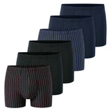SCHIESSER Herren Boxershorts, 6er Pack - "95/5", Cotton Stretch, uni/gestreift