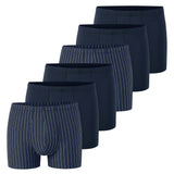 SCHIESSER Herren Boxershorts, 6er Pack - "95/5", Cotton Stretch, uni/gestreift