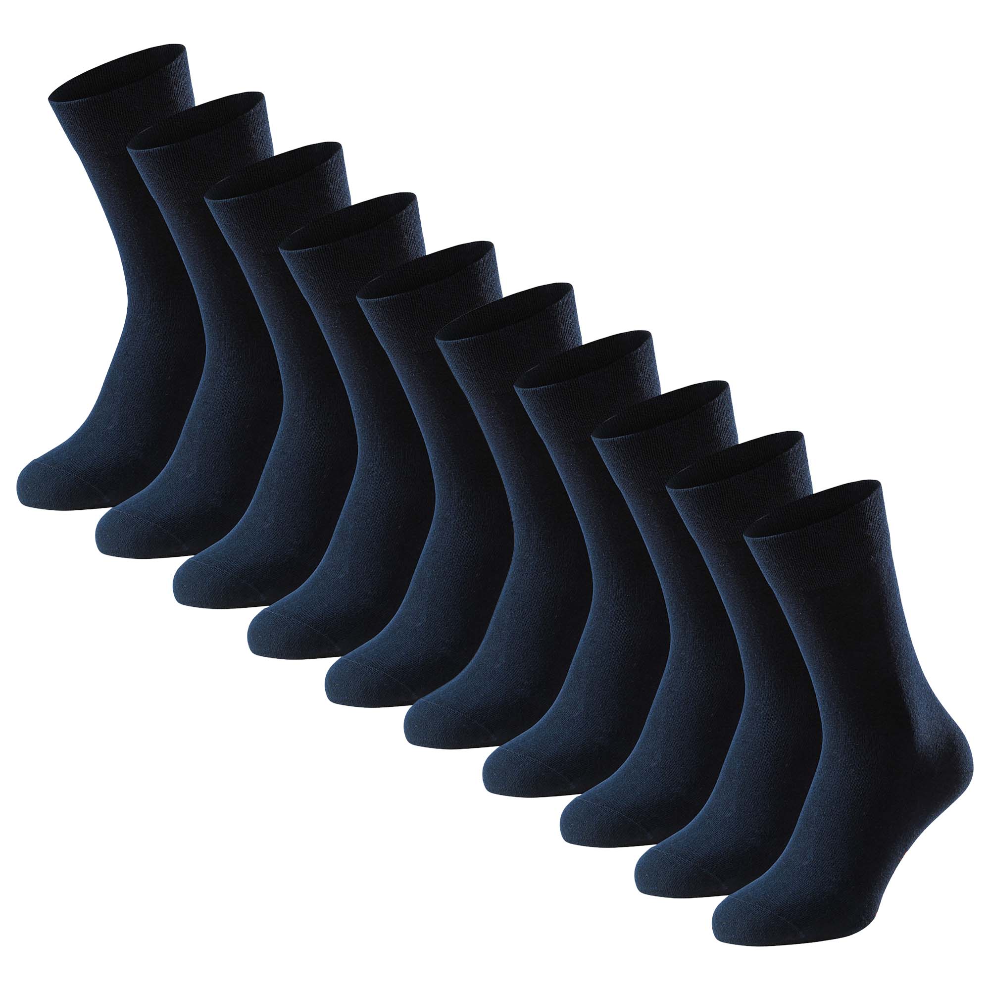 SCHIESSER Men's Socks, 10-pack – ‘Bluebird’, cotton blend, plain/patterned