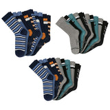 SCHIESSER boys' socks, pack of 10 – ‘Legwear Teens’, patterned, cotton blend