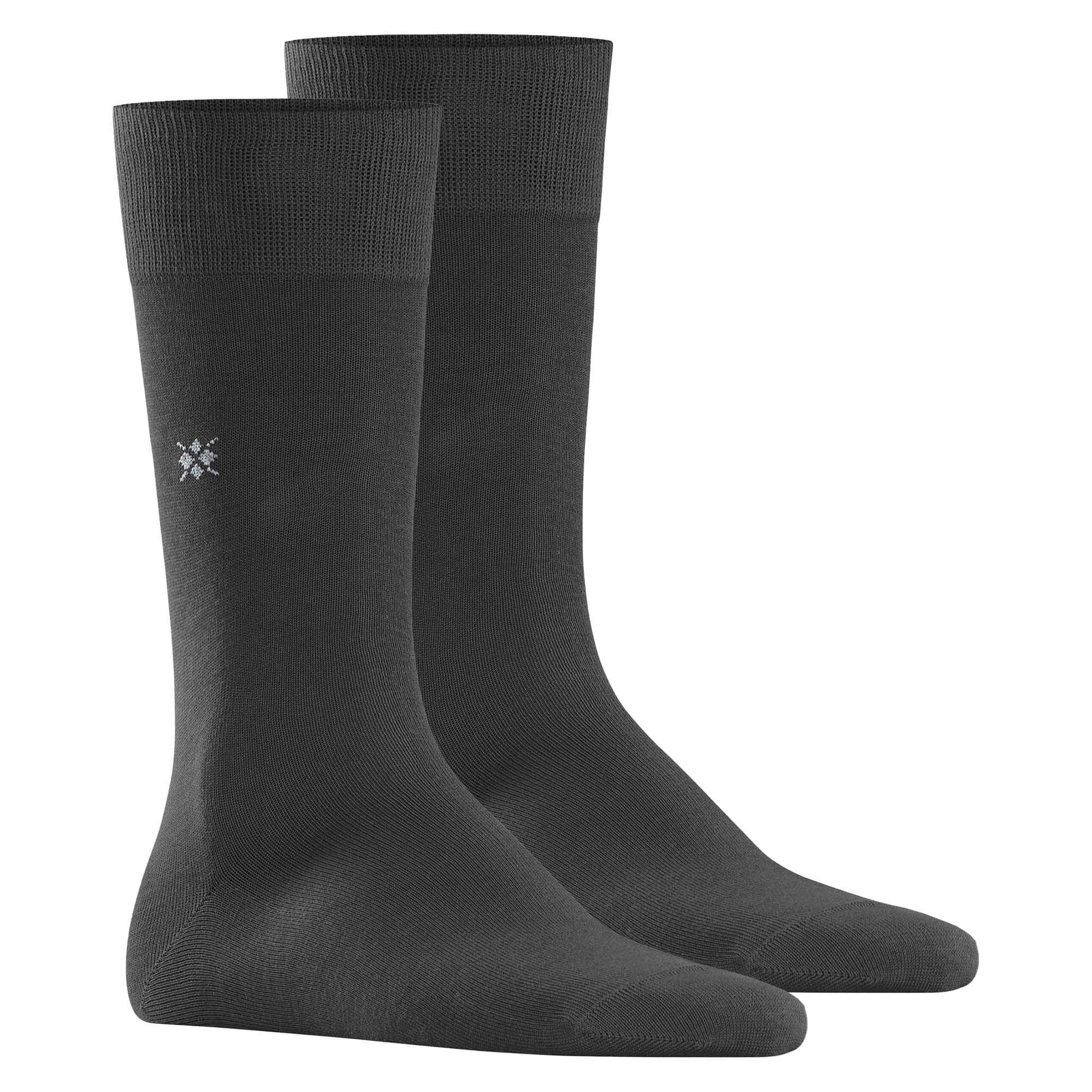 Burlington Herren Socken 2er Pack - DUBLIN, Kurzstrumpf, Logo, One Size, einfarbig