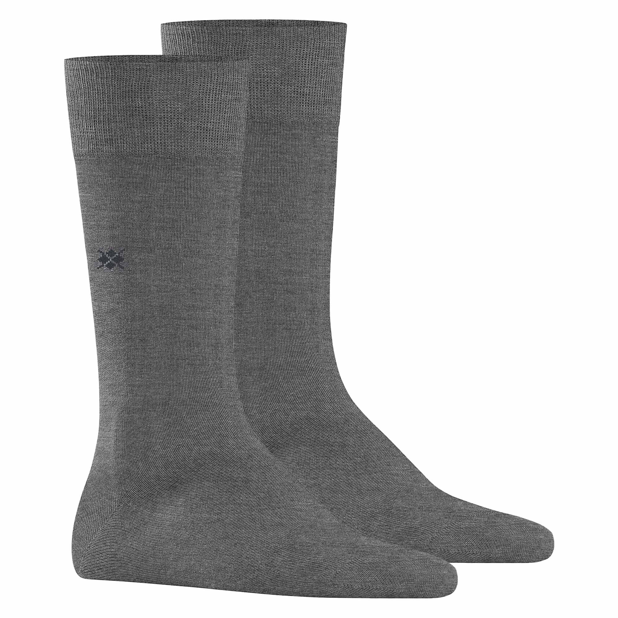 Burlington Herren Socken 2er Pack - DUBLIN, Kurzstrumpf, Logo, One Size, einfarbig