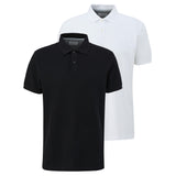 s.Oliver Men's Polo Shirt, 2-pack – Basic, polo collar, cotton, plain