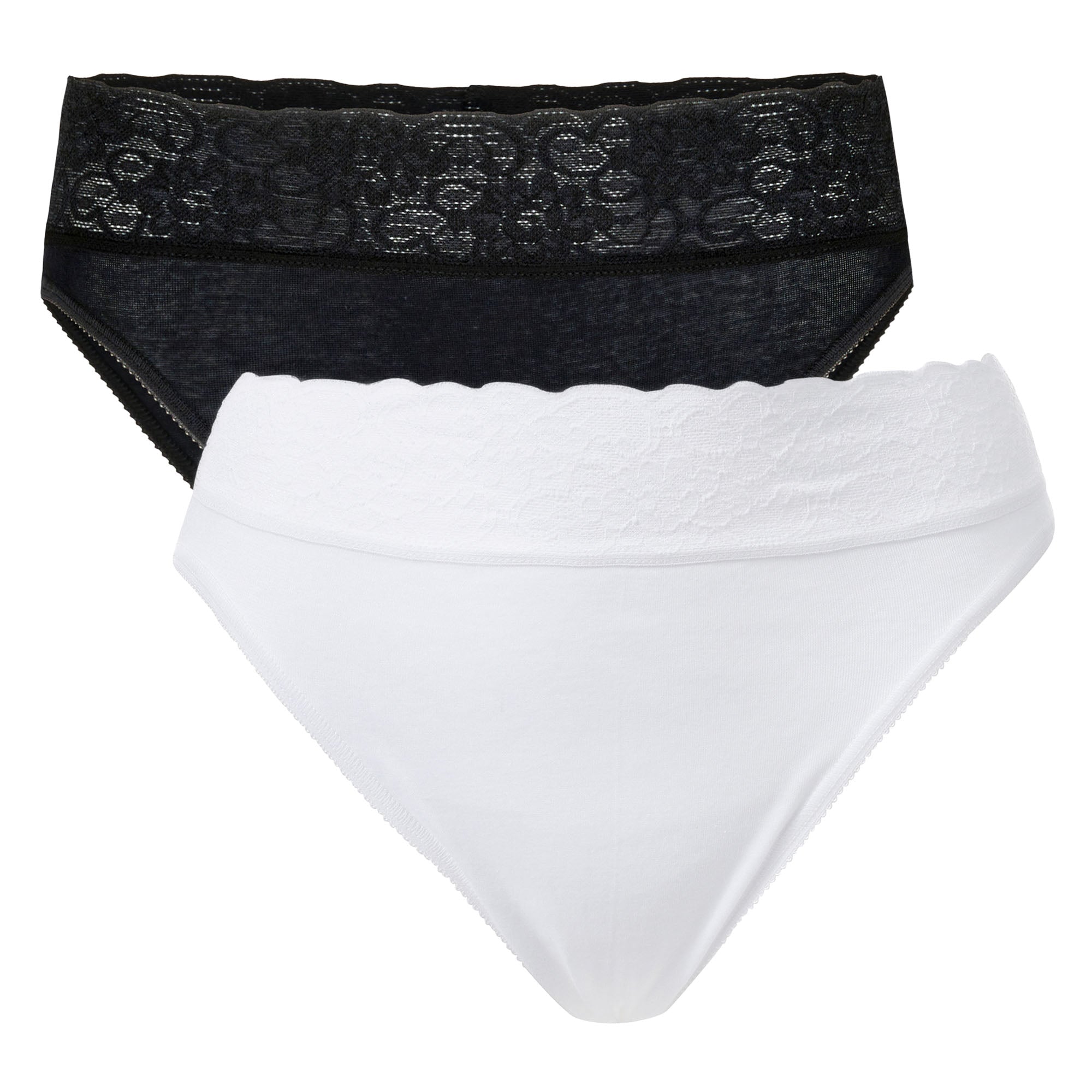 CALIDA Damen Slip 2er Pack - Iconics, Jazzpant, Spitze, Baumwolle
