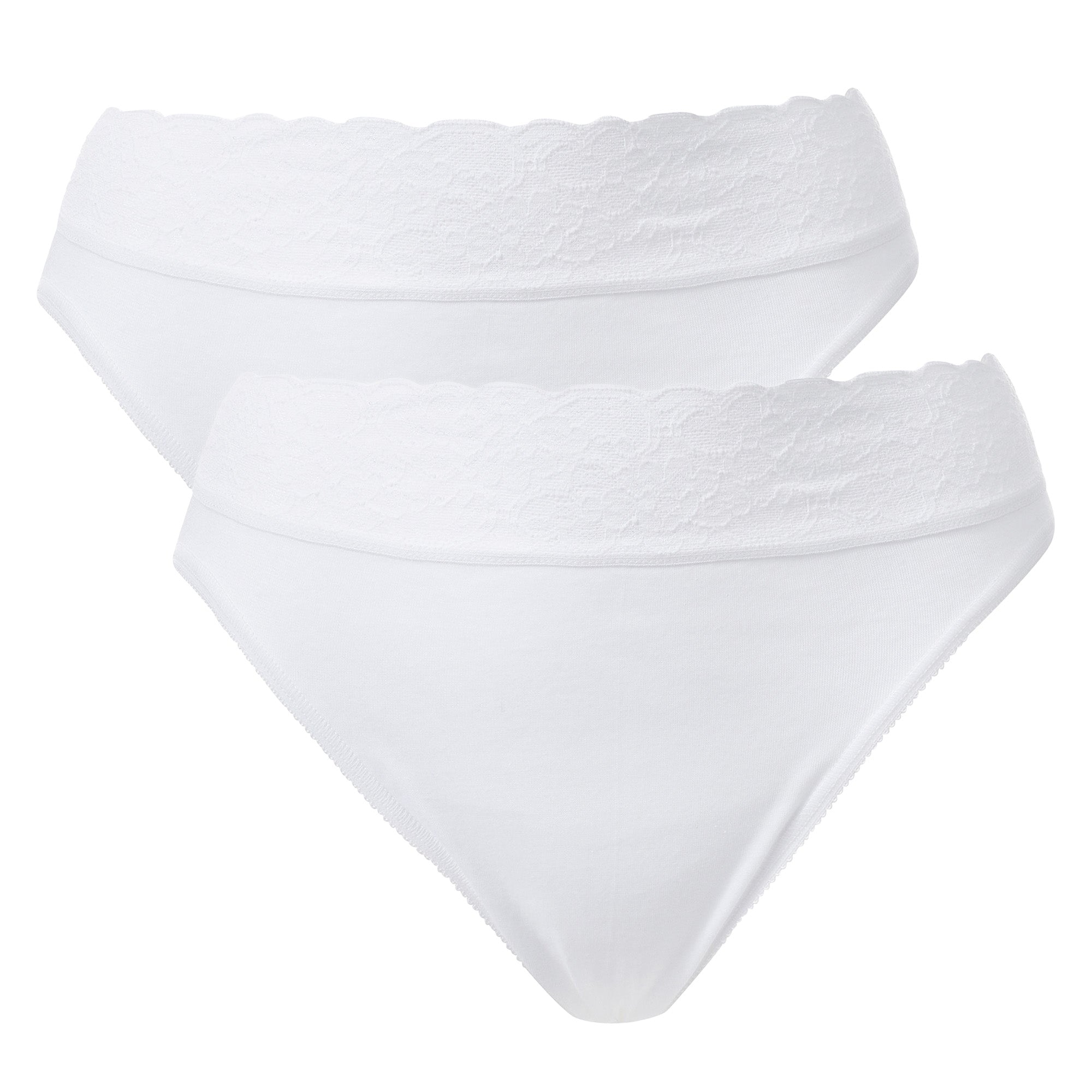 CALIDA Damen Slip 2er Pack - Iconics, Jazzpant, Spitze, Baumwolle